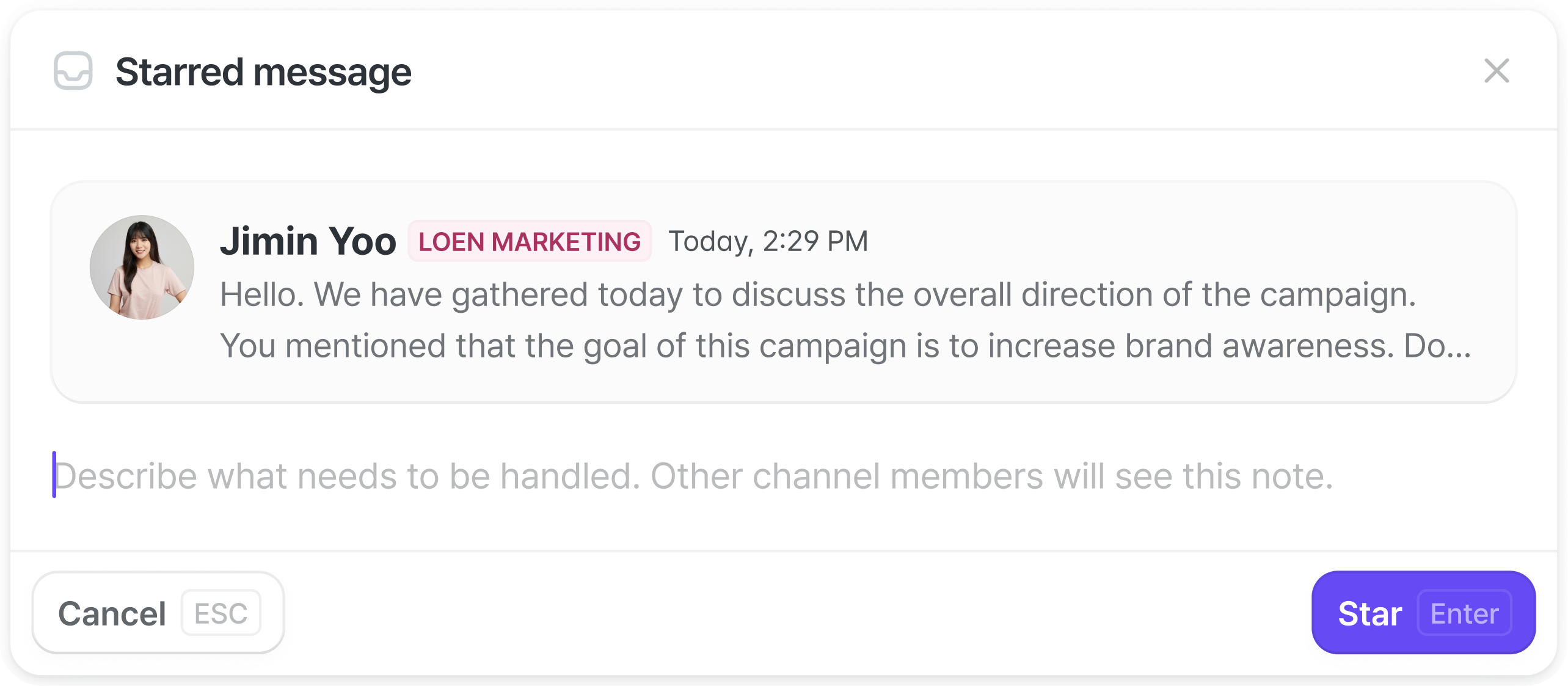 The dialog for marking a message as a follow-up.